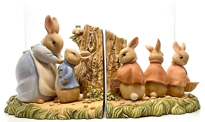 Vintage 1993 Charpente Beatrix Potter Peter Rabbit Bookends F Warne Baby Nursery • $45
