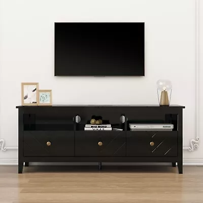 3 Drawer TV Stand Mid-Century Modern Style Entertainment Center With Storage • $159.99