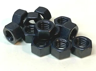 (100) 1/4-20 Hex Nut Finished Black Oxide Steel UNC BLACK 1/4 -20 BLACK  • $14.99