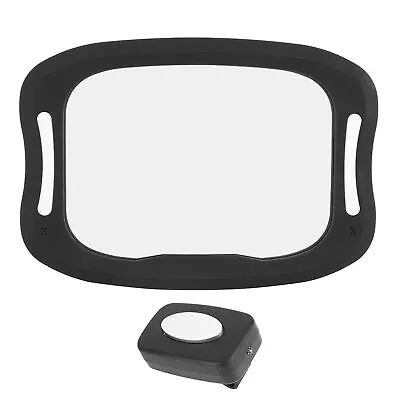 Baby Car Mirror Backseat Baby Rearview Mirror With LED Light Kid Viewing Remote • £29.94