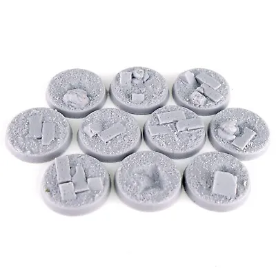 25mm Resin Bases X10 (a) Stone Ruins / Round Resin Bases AOS LOTR 40K • £4.99