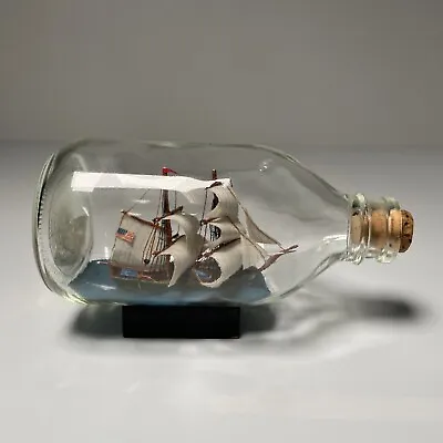 Vtg John Madison 5  Brigantine Ship In A Bottle #033 With Original Tag • $59.99