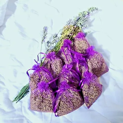  Lavender Organza Bags Provence Lavender 10x Bags Full - Moth Repellent 9x12cms • £10