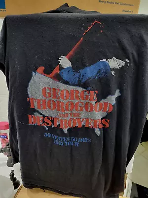 Vintage 1981 George Thorogood & The Destroyers 50/50 Tour Shirt Size Large • $45