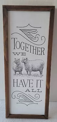 New Red Shed Tractor Supply Seasonal Framed Toile Sign  Together We Have It All  • $16.99