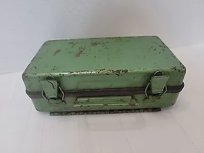 Vintage Green Wall Mount Small Metal First Aid Kit Box  • $45.99