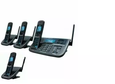 Uniden XDECT R055+3 CORDLESS PHONE SYSTEM With AC Power Adaptors4 PhoneHandsets • $749