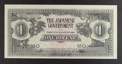 1942 Malaya 1 Dollar  Pick# M5c ... Choice UNC • $9.50