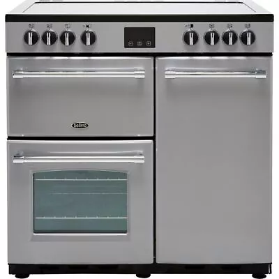 Belling Farmhouse90E 90cm Electric Range Cooker 5 Burners A/A Silver • £944