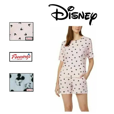 Disney Mickey & Minnie Ladies 2 Piece Shorts Set Pajamas PJ | C31 • $13.07