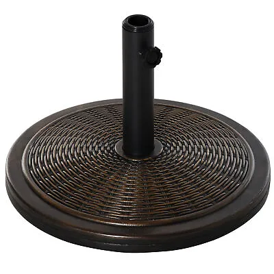 Outsunny Cantilever Offset Umbrella Base Cement Parasol Stand Black • £22.99