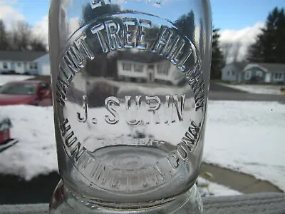 TREP Milk Bottle Walnut Tree Hill Farm J Surin Dairy Huntington CT FAIRFIELD CO • $24.99