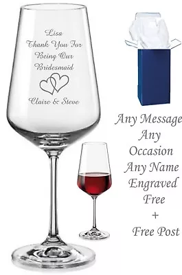 £11.95 • Buy Personalised Wine Glass Engraved 18th 21st 30th 50th 60th Mum Nan Birthday Gift