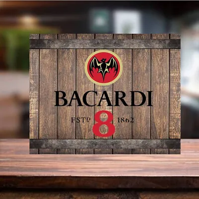 £4.99 • Buy Bacardi Rum Metal Wall Sign Man Cave Beer Garden Home Bar Tiki Shed Vintage