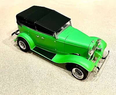 🏁 Built Model Car Vintage Matte Fluorescent Green Custom Roadster Coupe 1/25 🏁 • $35