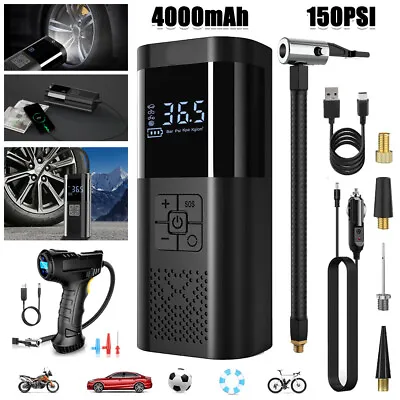 150PSI Air Compressor Tire Inflator Car Moto Bike Tires Air Pump Cordless/Corded • $22.99