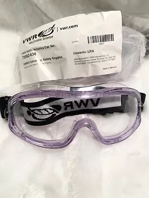 Vwr Lab Safety Goggles Indirect Vent Anti Fog Clear Lens 75982-630 • $12