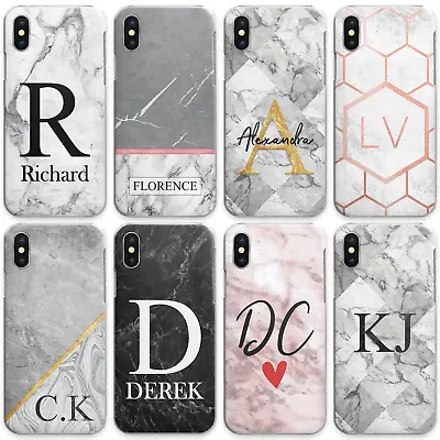 Personalised Initials Phone Case;marble Hard Cover For Xiaomi Mi Max 3 Mi 8 A2? • £6.49