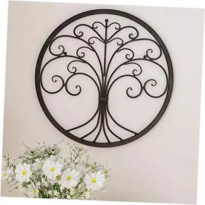  Wall Décor – Iron Metal Tree Of Life Modern Wall Sculpture Art Round For  • $24.95