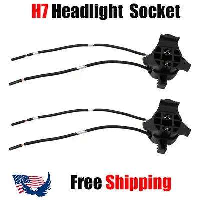 2X H7 Headlight Connector Socket Plug Adapter For KIA Hyundai Veloster OUTLANDER • $13.99