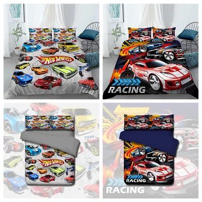 Hot Wheels Quilt/Doona/Duvet Cover Pillowcase Bedding Set • $29.90