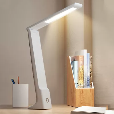 Touch LED Desk Table Lamp Bedside Study Reading Night Light USB Ports Dimmable • $8.15