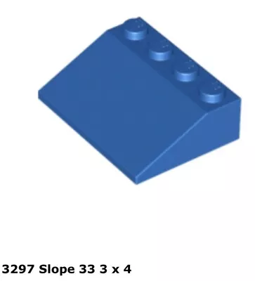 Lego 1x 3297 Blue Slope 33 3 X 4 Space Classic • $6.12