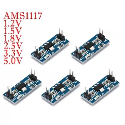 5pcs AMS1117 DC-DC Buck Step Down Power Supply Module 1.2/1.5/1.8/2.5/3.3/5.0V • $10.09