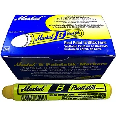 Paintstik B Yellow Solid Paint Marker (12/box 144/cs) MKL080221 Brand New! • $25.84