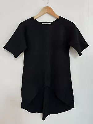 $50 • Buy SCANLAN THEODORE Black Crepe Knit Top - Size 10