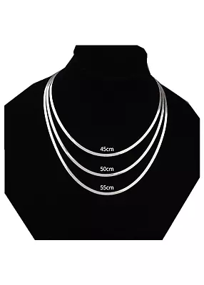Real Solid 925 Sterling Silver Herringbone Chain Necklace Made In Italy New US • $7.99