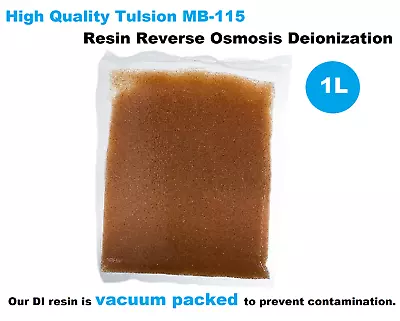 £9.99 • Buy 1 Litre DI High Quality Tulsion MB-115 Resin Reverse Osmosis Deionization Aquati