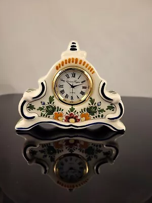 Delft Polychrome Handpainted Mantel Clock Specially Made For Christiaan Huygens • $23