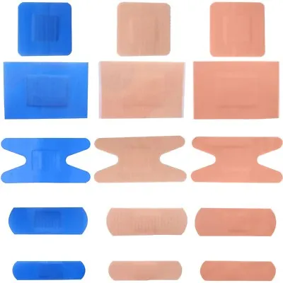 100x WASHPROOF FABRIC OR INDICATOR PLASTERS Latex Free Food Safe Soft Dressing • £7.88