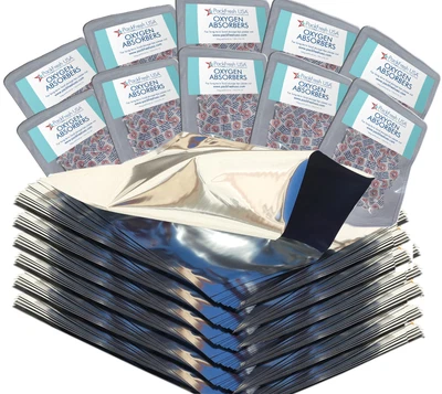 $43.99 • Buy (100 Pack) 5 Mil One Gallon Heavy Duty Mylar Bags + 500cc Oxygen Absorbers