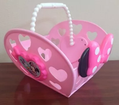 Disney Junior Minnie Mouse Daisy Duck Bowtastic Bow-tique Shopping Basket Pink • $14.95