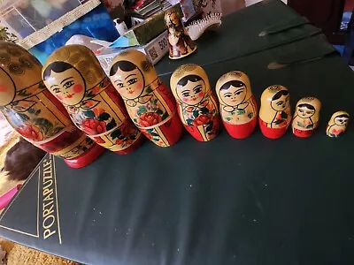 Collectable Matryoshka Russian Nesting Dolls Set Of 7 Handpainted • £8