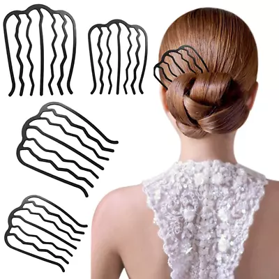 4 Pieces Hair Side Combs Vintage Hair Fork Clip U Shape French Twist Hair Pin Me • $10.68