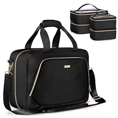 Professional Makeup Artist Travel Case With 4 Detachable Cosmetic Bags Large... • $93.85