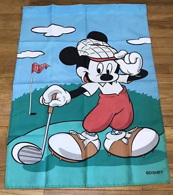 Vtg DISNEY MICKEY MOUSE GOLF LARGE YARD FLAG Country CLUB Rare Blue Version • $20.70