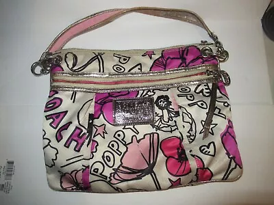 Coach Poppy Petal Floral Hobo Purse Creed L1093-17050 • $35.78