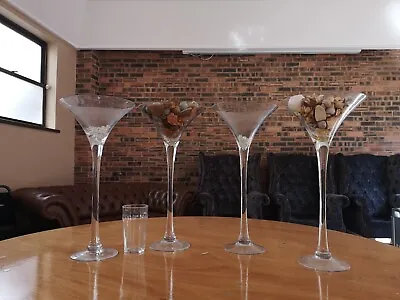 £20 • Buy 4 XL Giant Martini Cocktail Glasses. Bar Decoration 