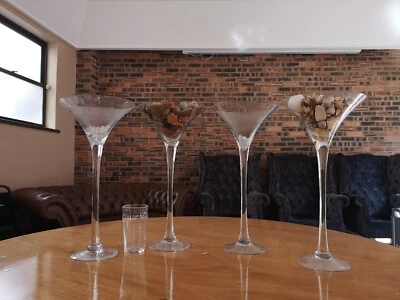 £20 • Buy 4 XL Giant Martini Cocktail Glasses. Bar Decoration 