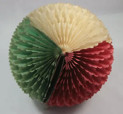 Vintage Honeycomb Paper Globe - Red / White / Green - Tricolore • £11.95