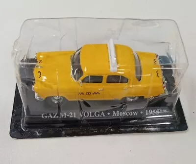 Yellow Taxi GAZ M-21 Volga 1955 Moscow Diecast Model Car 1/43 Sealed  • $27.99