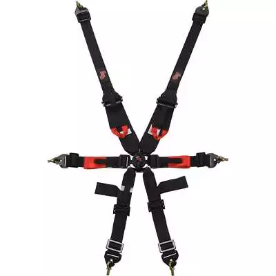 G-FORCE 7623BK 6 Point Harness Camlock FIA Approved Individual Harness Black • $334.29