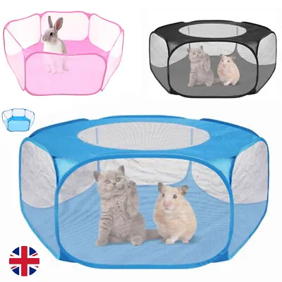 Folding Automatic Pop Up Pet Playpen Hamster Rabbit Small Animal Cage Tent Fence • £8.59