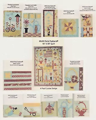 Petal Pushers Block Of The Month Quilt Kit Pearl Louise Design 12 Kits + Fabric • $185