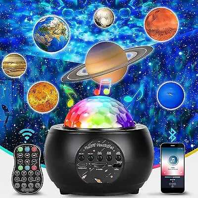 £23.92 • Buy LED Galaxy Star Projector Light Ceiling Starry Night Planets Space Music Lamp UK