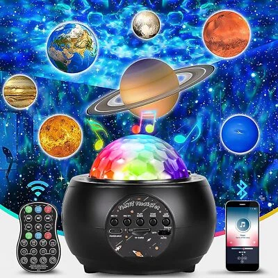 £23.92 • Buy LED Galaxy Star Projector Light Ceiling Starry Night Planets Space Music Lamp UK